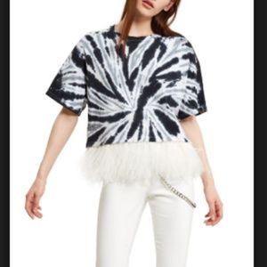 Opening Ceremony Feather Crop T-shirt